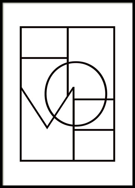 Home Square Poster / Tipografia em Desenio AB (10020)