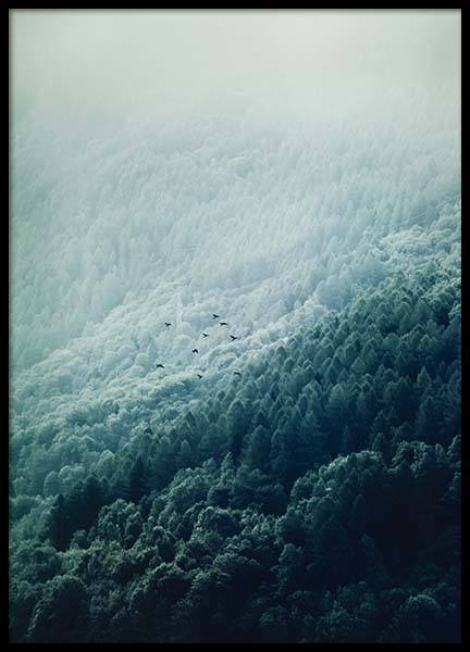 Foggy Mountainside Poster no grupo Posters  / Natureza em Desenio AB (10089)