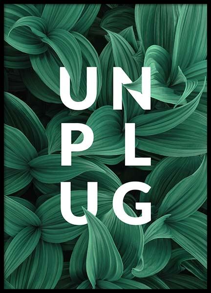 Unplug Poster / Tipografia em Desenio AB (10138)