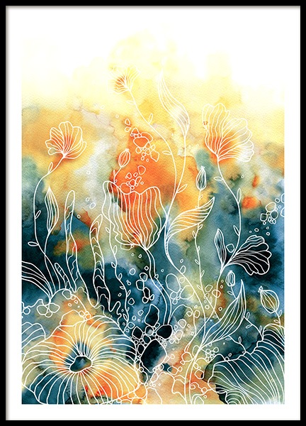 Floral Flirt No3 Poster no grupo Posters  / Arte em Desenio AB (10848)