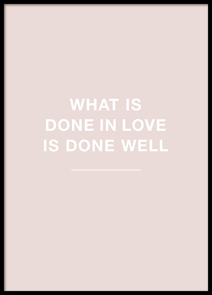 Done in Love Poster no grupo Posters  / Posters com texto em Desenio AB (10971)