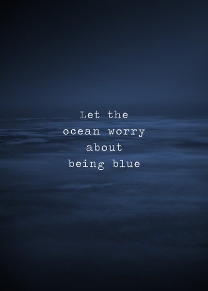 Let the Ocean Worry Poster no grupo Posters  / Posters com texto em Desenio AB (11050)