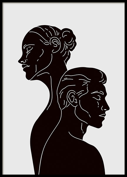 Graphic Couple Poster no grupo Novidades em Desenio AB (11294)