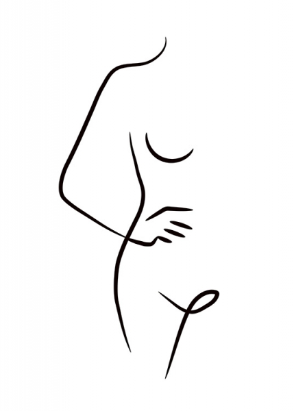 Nude Ink Drawing Poster no grupo Novidades em Desenio AB (11300)