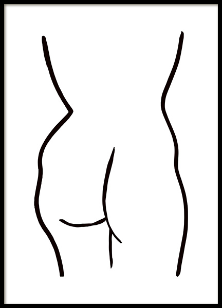 Back Ink Drawing Poster no grupo Novidades em Desenio AB (11302)