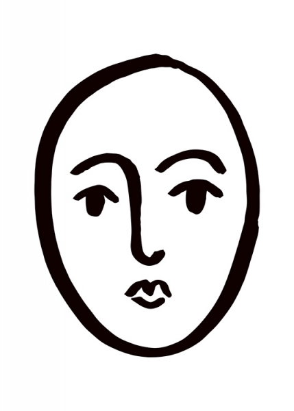 Ink Face Poster no grupo Novidades em Desenio AB (11303)