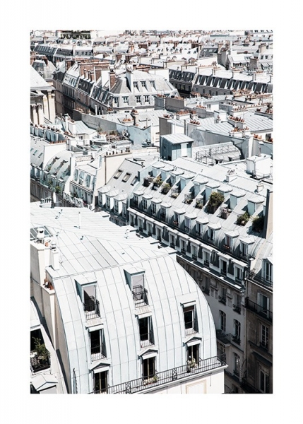 Paris Rooftops Poster no grupo Studio Collections / Studio Cosmopolitan em Desenio AB (11337)