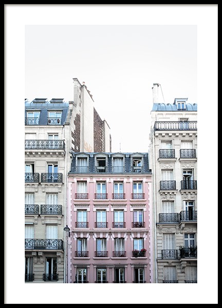 Pink Facade in Paris Poster no grupo Posters  / Arte fotográfica em Desenio AB (11348)