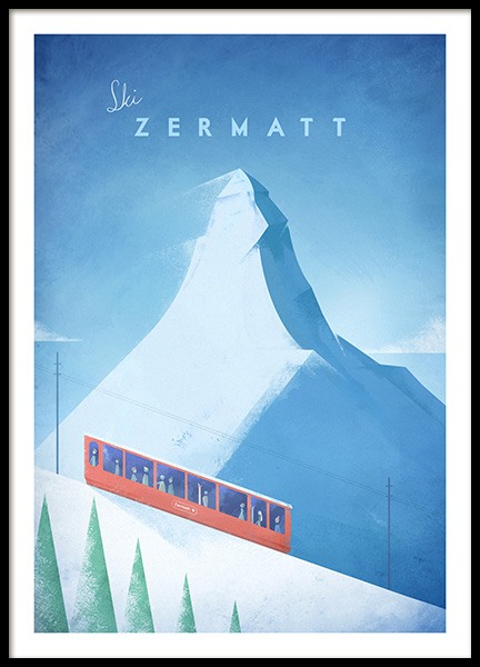 Ski Zermatt Poster no grupo Posters  / Natureza em Desenio AB (11985)