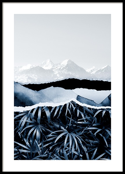 Indigo Mountains Poster no grupo Campanha em Desenio AB (12867)