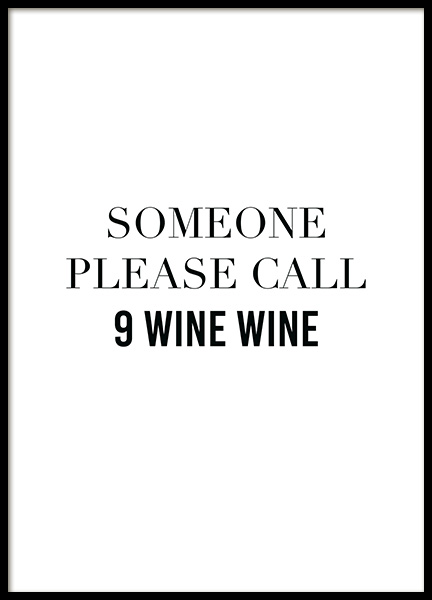 9 Wine Wine Poster no grupo Campanha em Desenio AB (13595)