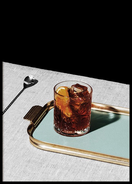 Negroni on Tray Poster no grupo Campanha em Desenio AB (13692)