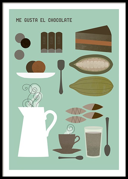 LOVE Chocolate Poster no grupo Posters  / Pinturas de cozinha em Desenio AB (14191)