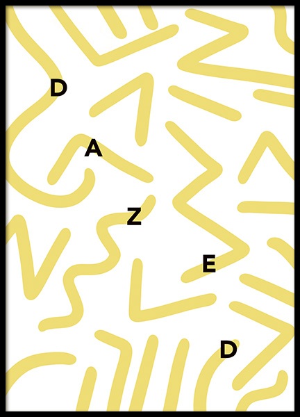  – Ilustração com linhas amarelas sob um fundo branco com a palavra em inglês 