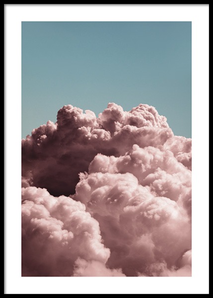 Dreamy Clouds Pink Poster no grupo Posters  / Natureza / Céus em Desenio AB (14685)