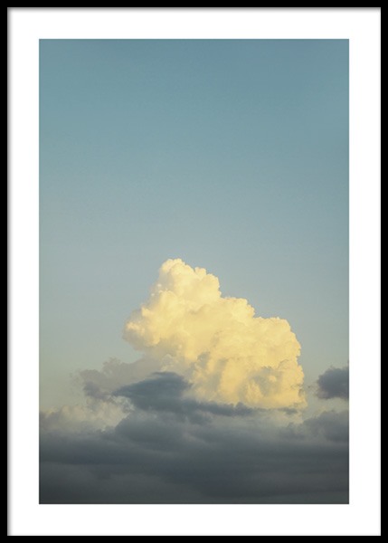 Dreamy Clouds Yellow Poster no grupo Posters  / Natureza / Céus em Desenio AB (14686)