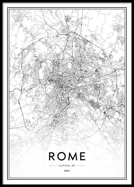 Rome Map Poster no grupo Posters  / Mapas e cidades em Desenio AB (2048)