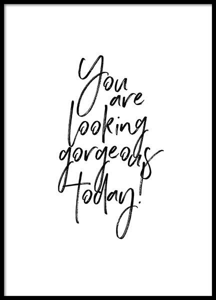 Gorgeous Poster no grupo Posters  / Posters com texto em Desenio AB (2056)