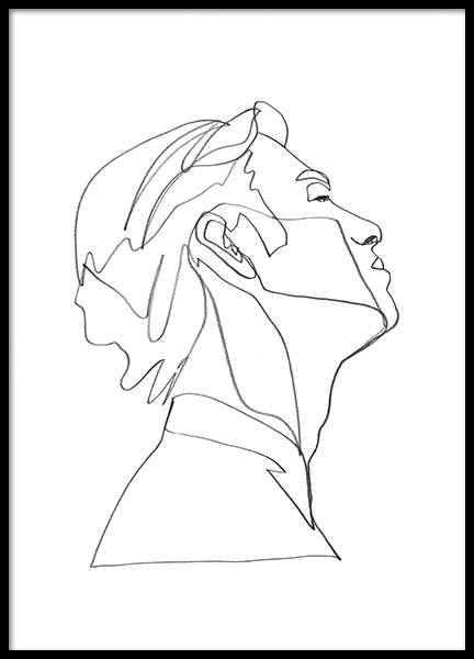 Profil Perdu 44 Poster no grupo Posters  / Ilustra��es em Desenio AB (2156)