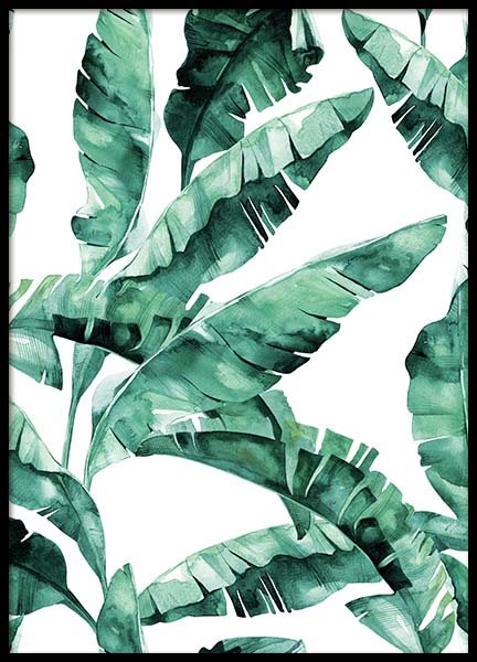 Banana Leaves Pattern Poster no grupo Posters  / Bot�nico em Desenio AB (2285)