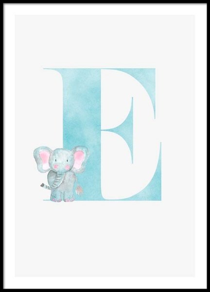 Alphabet E Poster no grupo Posters  / Cartazes para crian�as em Desenio AB (2497)