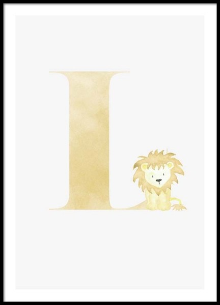Alphabet L Poster no grupo Posters  / Cartazes para crian�as em Desenio AB (2504)