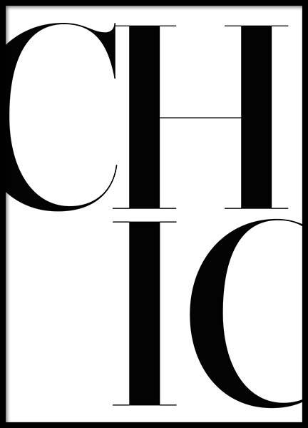 Chic Poster / Tipografia em Desenio AB (2661)