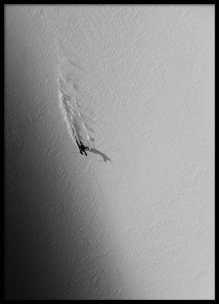 Baqueira Skiing Poster no grupo Posters  / Preto e branco em Desenio AB (3478)