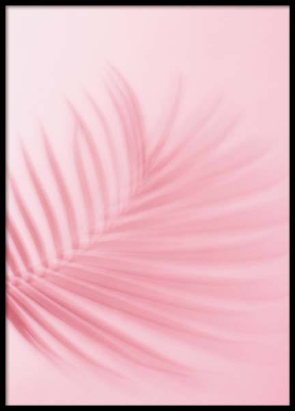 Pink Palm Leaf Poster no grupo Posters  / Bot�nico em Desenio AB (3814)
