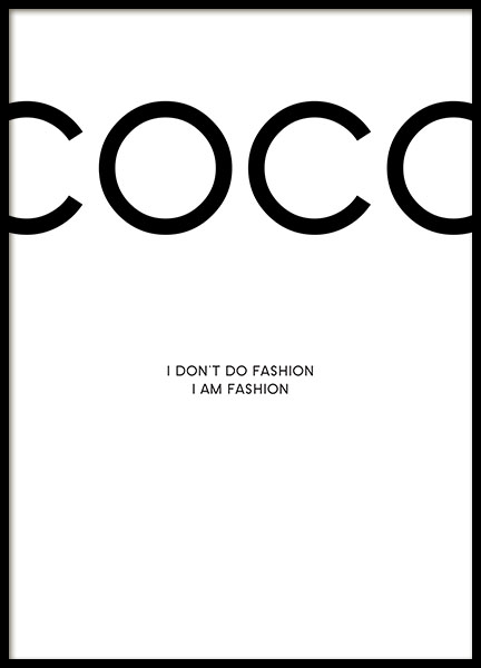 Coco Poster no grupo Posters  / Preto e branco em Desenio AB (7448)