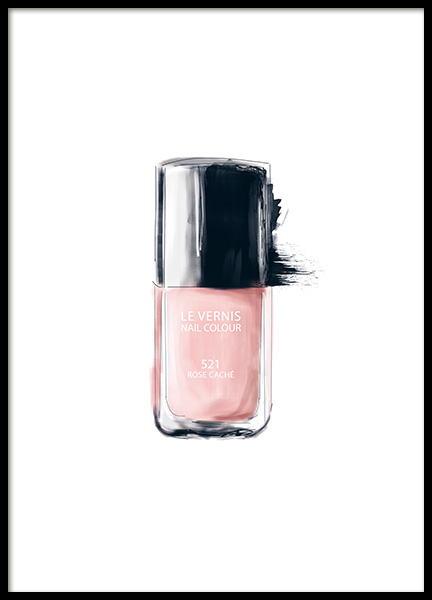 Quadro com verniz de unhas e batom de Chanel. Quadros Chanel online. 