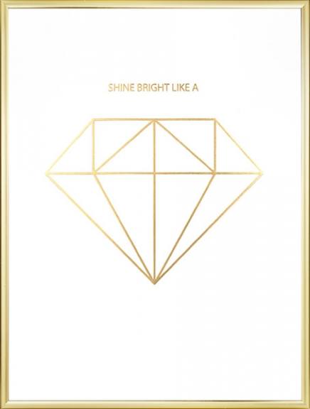 Diamant Guld Poster no grupo Posters  / Ouro e prata em Desenio AB (7770)