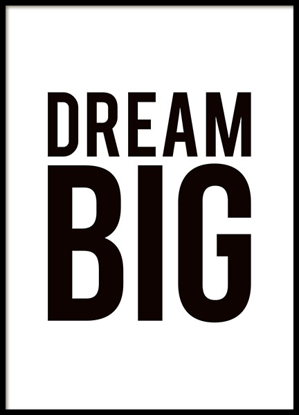 Dream Big Poster / Tipografia em Desenio AB (8199)