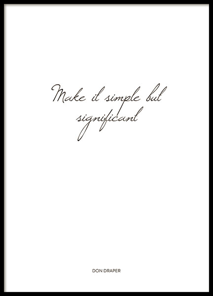 Don Draper Poster / Posters com citações em Desenio AB (8258)