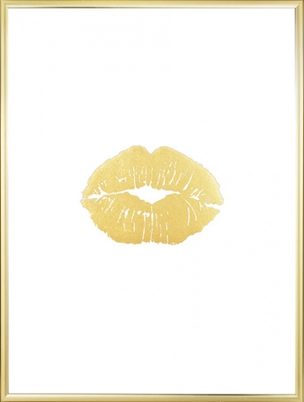 Gold Lips Poster no grupo Posters  / Ouro e prata em Desenio AB (8524)