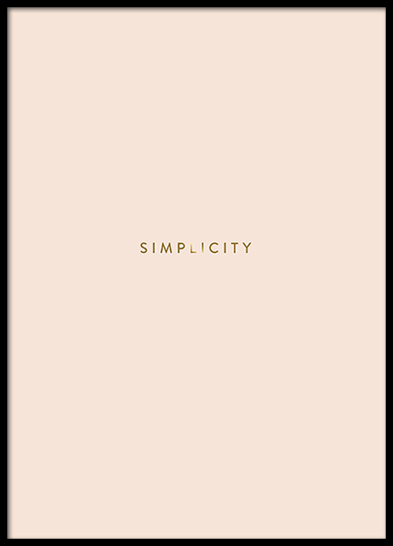 Simplicity Gold Poster no grupo Posters  / Ouro e prata em Desenio AB (8533)