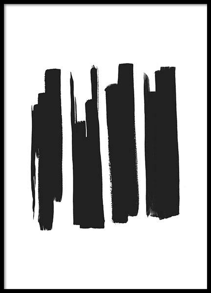 Black Strokes Poster no grupo Posters  / Arte em Desenio AB (8603)
