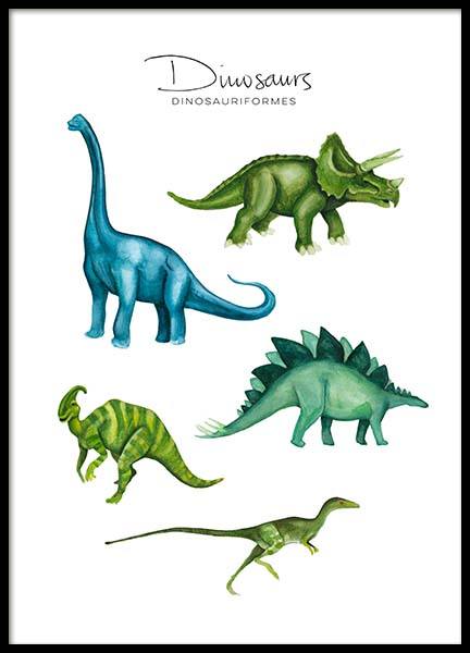 Dinosaurs Poster no grupo Posters  / Animais em Desenio AB (8990)