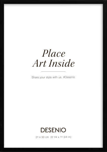 Moldura preta de metal, 21x30