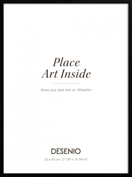 Moldura preta de metal, 30x40