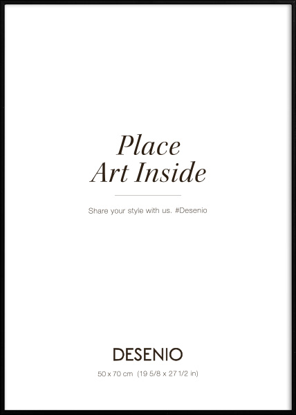 Moldura preta de metal, 50x70