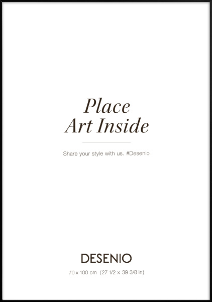 Moldura preta de metal, 70x100