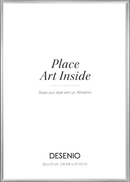 Moldura em prateado, 50x70