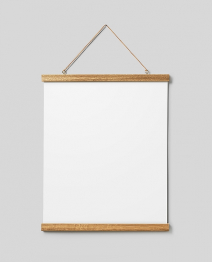 Gancho para posters carvalho 41 cm, fixação magnética