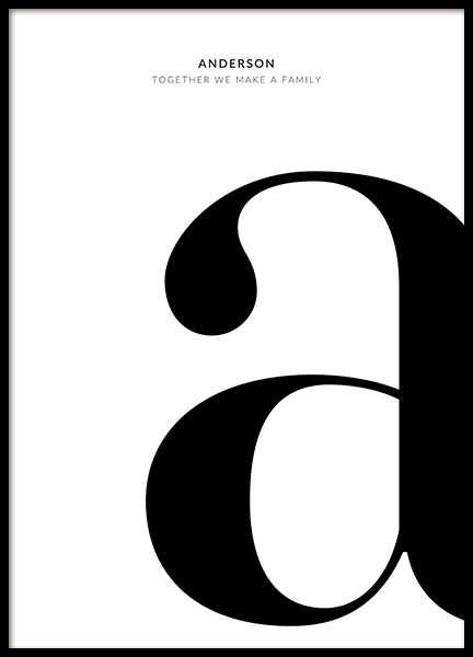 Letter Personal Poster / Tipografia em Desenio AB (pp0024)