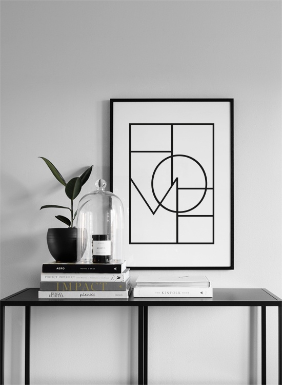 Home Square Poster / Tipografia em Desenio AB (10020)