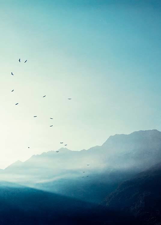 Mountains At Sunrise Poster