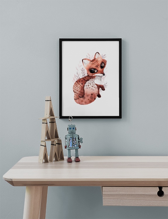 Little Fox Poster / Ilustrações de animais em Desenio AB (10116)