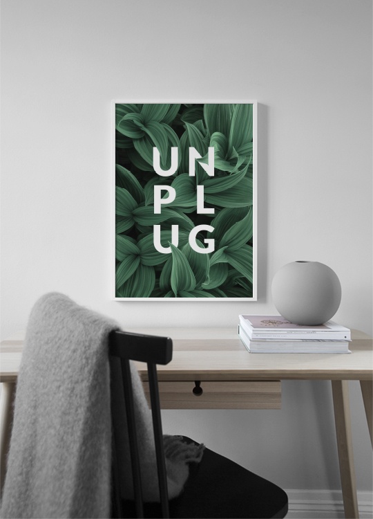 Unplug Poster / Tipografia em Desenio AB (10138)