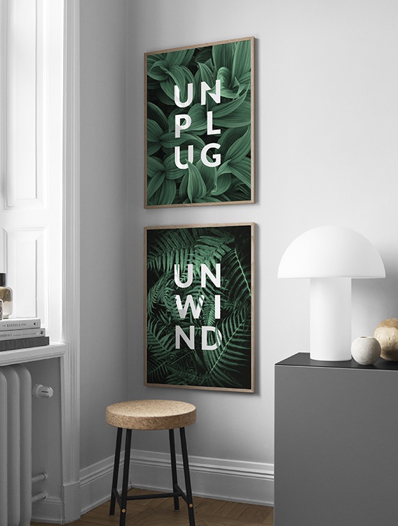 Unplug Poster / Tipografia em Desenio AB (10138)